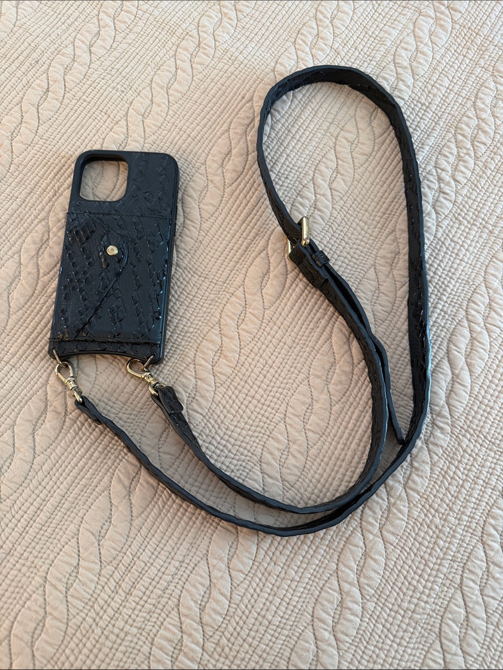 Black Crossbody Phone Case with Strap for iPhone 13 Pro Max